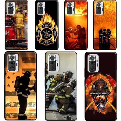 Firefighter Fire Fireman Case For Xiaomi Redmi 9 9T 9C 8A 9A K40 Phone Cover For Redmi Note 10 9 Pro Note 8 8T 9S