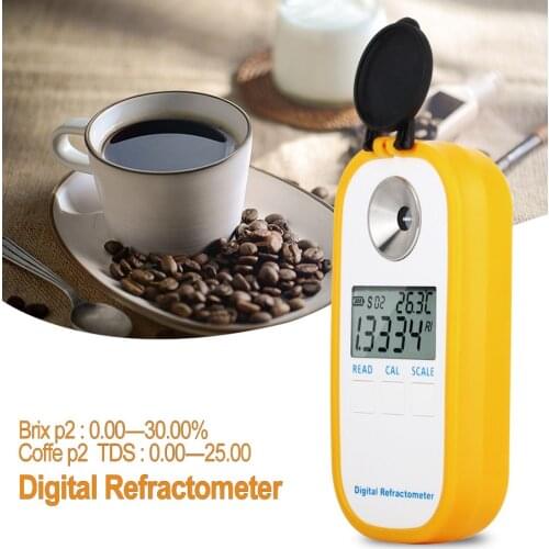 Digital Coffee Refractometer Coffee Brix Concentration Tester Detector Handheld Portable Coffee Concentration Auto Test Tools