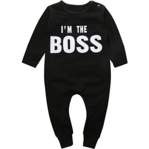 Baby Romper !!Infant Kids Baby Boy Girl Long Sleeve Letter Romper Jumpsuit Toddler Clothes Size 0-24M