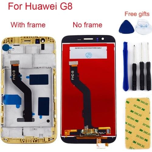 For Huawei G8 LCD Screen Display GX8 RIO-L01 RIO-L02 RIO-L03 D199 LCD Touch Screen Digitizer Sensor Panel Assembly With Frame