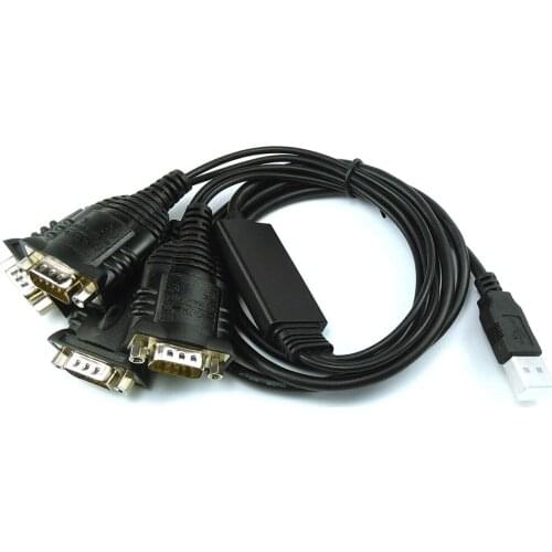 FTDI CHIP 4 Port USB to Serial RS232 DB9 Adapter Cable