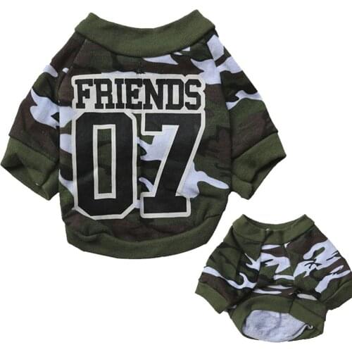 Good Guality Pet Clothes Summer New Style Comfortable Classic Camouflage Print Digital Soft Short-sleeved T-shirt Vest