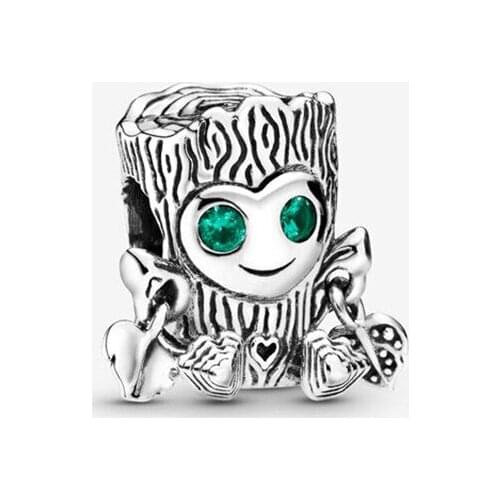 Hot Sale 100% Real Sterling Silver Cute Little Tree Beads Fit Original Bracelet For Women Making DIY Jewelry 2020 New CMS1502