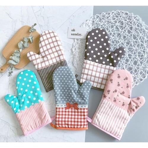 1 Pc Cotton Fashion Kitchen Pad Cooking Microwave Baking BBQ Oven Potholders Oven Mitts Kitchen Gloves Mitts