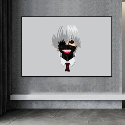 Tokyo Ghoul Kaneki Anime Art Prints Anime Wall Scroll Decoration Poster Art Prints 50 x 70 cm,No Frame