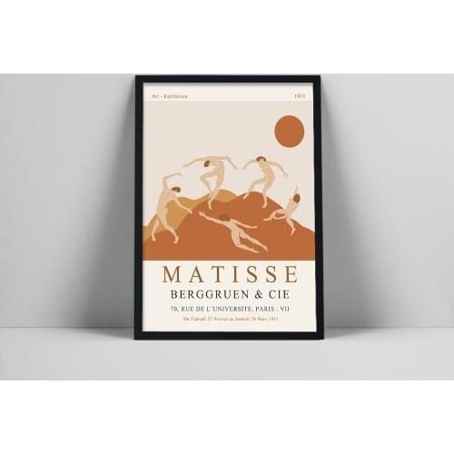 Henri Matisse art Exhibition Poster, Matisse Art Print, Matisse La Dance 1938, Burnt Orange, Matisse art Poster, Henri Matisse