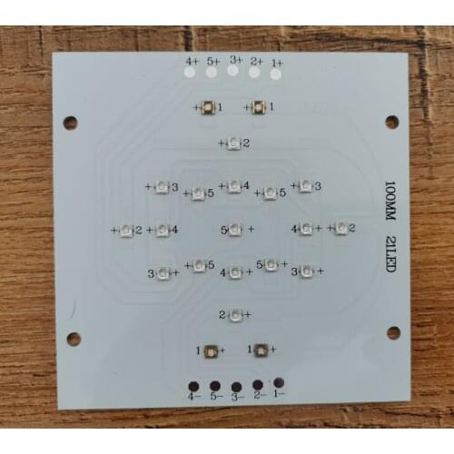 Customized 5 Channel 21Leds Cree XPE2 Royal Blue+Semileds Led Coral Emitter Lamp Light