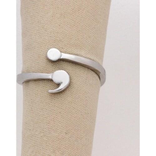 Semicolon Ring for Girl Adjustable Ring Mental Health Ring Inspirational Jewelry Love Life for Graduation Student R004