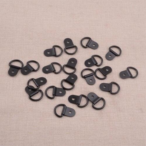CITALL Durable 20pcs/Set Black D Shape Tie Down Anchors Lashing Ring for Car Truck Trailer RV Boats