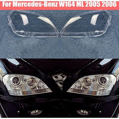 Car Headlight Cover for Mercedes-Benz W164 ML 2005 2006 Headlamp Lens Replacement Auto Shell