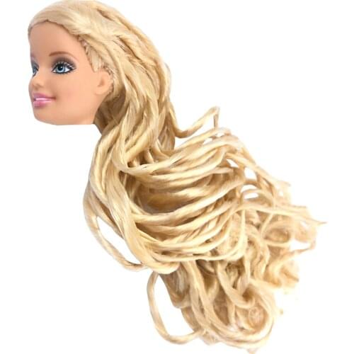 NK 1 Pcs Doll Head WIth Super Long Hair For 1/6 Doll Accessories For 30 CM Girls' Doll Kids Cosplay DIY Gift Toys 24A 12X