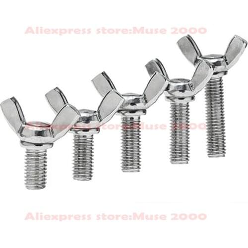 M8MM10M12 *8 10 12 16 20 25 30 35 40 45 50 60 70mm handle screw wing bolt 304 Steel hand adjusting Lifting weight fastener