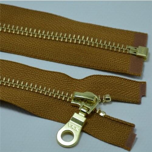 YKK Zipper 5 Metal Gold Copper Single Zipper 70-90cm Light Burnt Sugar