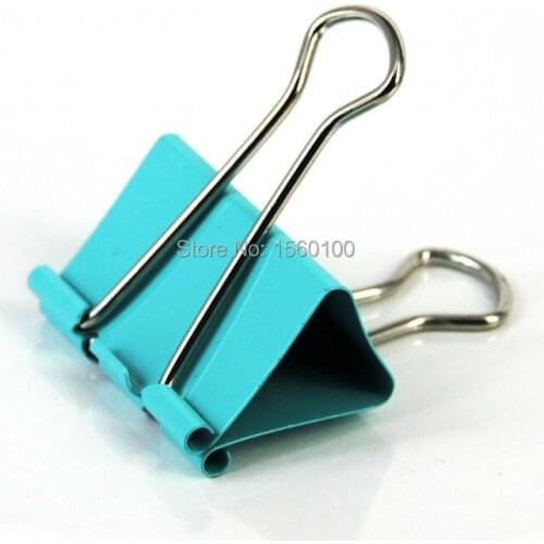 Free shipping (24pcs/pack)41mm metal paper clip multicolor binder clip letter holder stationery clip office supply