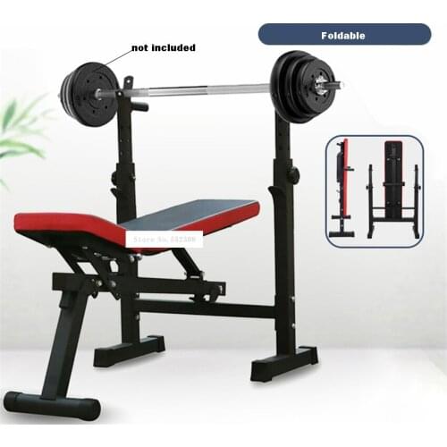 Multifunctional Weight Bench Barbell Rack Weightlifting Bed Folding Barbell Lifting Training Bench Bracket Bench Press Frame