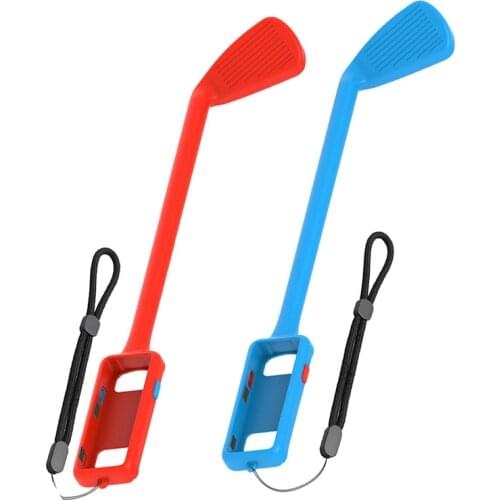 NEW-2PCS Telescopic Golf Clubs for SWITCH Mario Controller for NS Left and Right Handle Golf Games Accessories