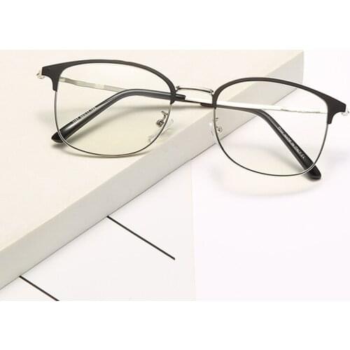 Blue Light Blocking Glasses Anti Eye Strain Fashion Metal Frame Glasses For Reading Play Computer