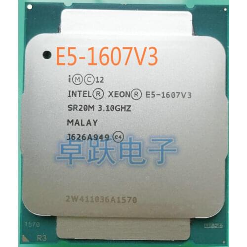 Original Intel Xeon E5-1607V3 E5 1607V3 OEM version (not es) 3.10GHZ 10M 4CORES LGA2011-3 E5 1607 V3 Processor free shipping