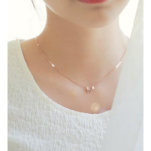 925 Sterling Silver butterfly Necklaces & Pendants For Women High Quality Sterling-silver-jewelry