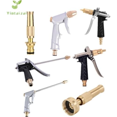 Plastic Adjustable Snap-on Hose End Nozzle Brass Sprayer For Cleaning Watering Sprinkler Irrigation Fittings Hose Nozzles