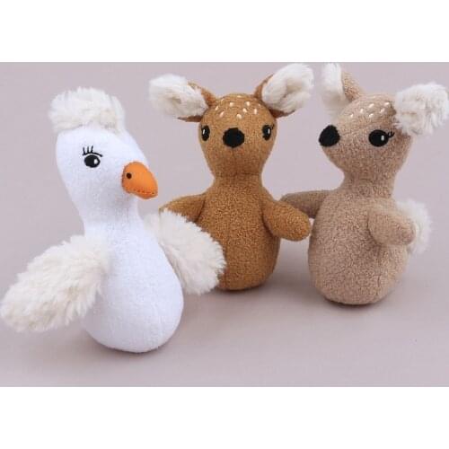 13cm/5in Plush Doll Stuffed Animal Deer/Duck Toy Soft Comfortable Doll Early Education Toy Home Decoration Xmas Gift