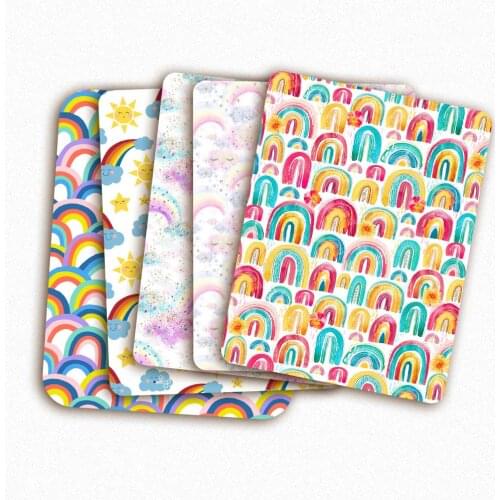 Polyester Cotton Fabric By The Yard Rainbow Printed Cloth for Tissue Sewing Quilting Fabrics DIY Dress Making Material 45*145cm