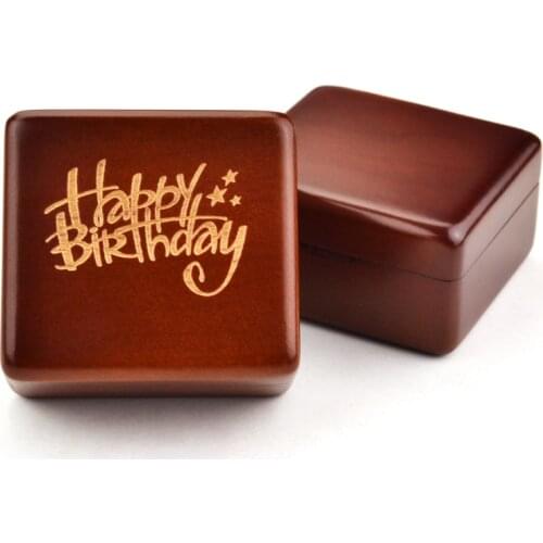 Custom wood lettering music box creative birthday gift gift wholesale boutique communist direct Christmas gift