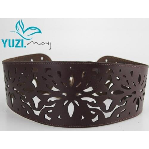 2017 Yuzi New Vintage Leather Belt Genuine Cowskin Trend Free Size With Belts For Women G09591 Belt cinto feminino