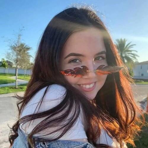 Fashion Flame Style Sunglasses For Women Vintage Lunette Spectacles Shades Eyewear oculos feminino Coated Glasses