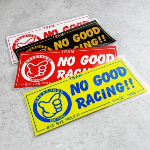 NO.S124 OSAKA JDM NO GOOD RACING Street Racing Expressway Reflective Car Stickers and Decals Waterproof Stickers