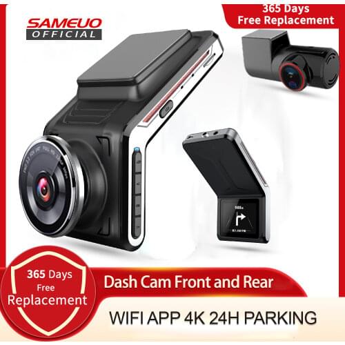 New Dash cam front and rear sameuo U2000 QHD1440p dashcam video recorder wifi car dvr with 2 cam Auto Night Vision video camera