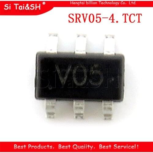 10PCS SRV05-4.TCT SOT23-6 SRV05 SOT Code: V05 SRV05-4 SOT-236 new original
