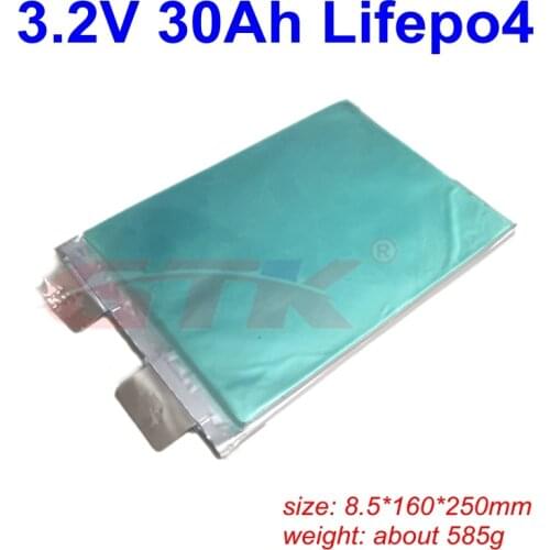 4pcs 3.2v 30Ah lifepo4 battery 3.2V Lifepo4 Prismatic Cell Pouch Lithium iron Phosphate Battery for 12V battery pack diy
