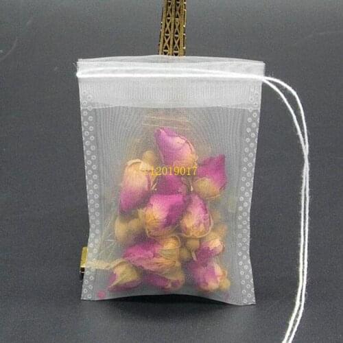 6x8cm Teabags Empty Tea Bags Nylon Material With String Heal Seal Filter Paper for Herb Loose Tea#16
