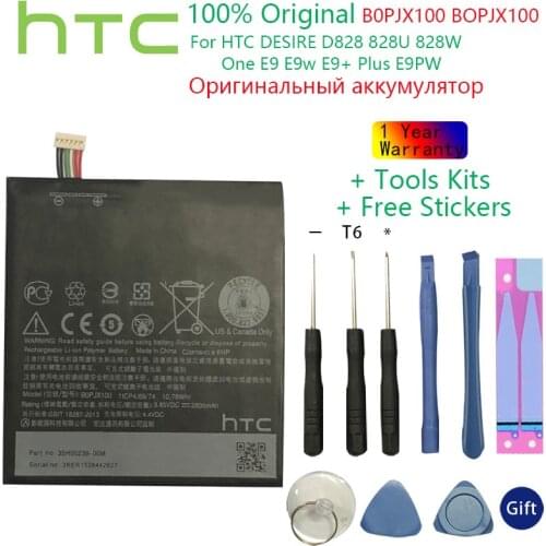 HTC Original High Quality B0PJX100 BOPJX100 Battery For HTC DESIRE D828 828U 828W One E9 E9w E9+ Plus E9PW Battery 2800mAh+tool