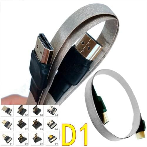 Anti-static FPV Cable HDMI-compatible Male to Mini /Micro HDMI FPC Flat Cable Anti-interference Multicopter Aerial Photography