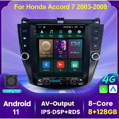 9.7"Android 11 6+128G 8-Core Car Radio Stereo Multimedia Headunit For Honda Accord 7 2003-2008 carplay DSP+RDS IPS
