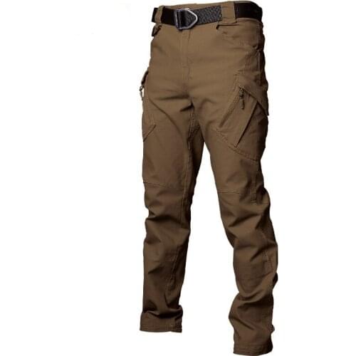 Tactical Cotton Hiking Pants Men Army Military Combat Cargo Pants Many Pockets Stretch Flexible Man Hunting Casual Trousers XXXL