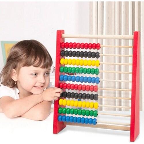 A9LC Intelligence Development Wooden Abacus for Kids Mathematics for 3-6 Year Olds Wooden Childrens Educational Toys