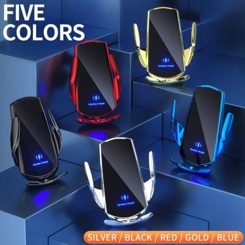 15W Car Wireless Charging Mobile Phone Holder Induction Opening and Closing Car Navigation Stand