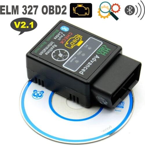 ELM327 OBD2 V2.1 Bluetooth Scanner OBDII Interface Adapter Mini Check Engine Car Diagnostic Tool Android Torque For BMW KIA VW