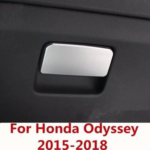 For Honda Odyssey 2015-2018 Co-pilot Storage Box Handle Bowl Cover Protector Trim Sticker Interior Chrome Accessory Car Styling