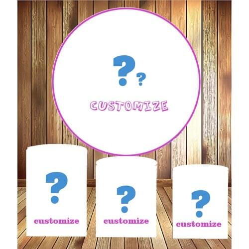 Customize elastic fabric cyliders column cover and circle round backdrop