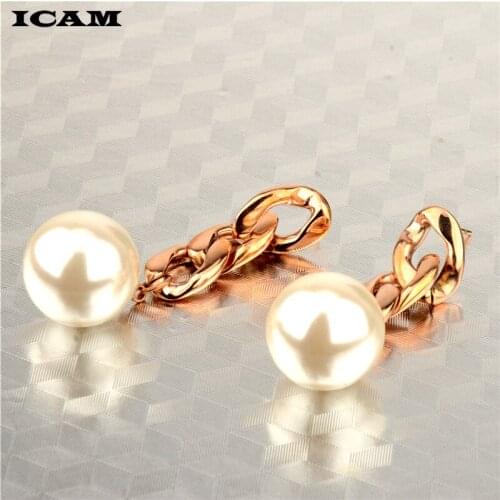 ICAM Fashion quality twist ring resin Earring Earrings exquisite girls, retro metal earrings, Pearl earrings, jewelry wholesale