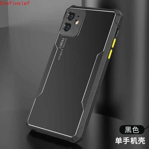 Aluminum alloy creative frosted Phone Case For iphone 12 mini 11 Pro Max X XR XS Max 7 8 6 S 6S Plus SE 2020 Drop proof Cover