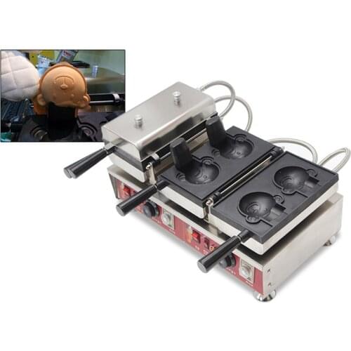 Bear Shaped Open Mouth Waffle Cone Machine commercial waffle maker Baker Iron Machine/ice cream bear shape waffle maker Machine