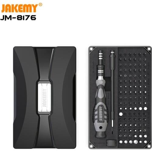 JAKEMY JM-8176 106-in-1 Precision Screwdriver Set Torx Hex Slotted Phillips Repair Tool CR-V Bits Screw Driver for Iphone Xiaomi