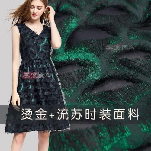 2018summer new high-grade dyed fashion fabric dress organza gauze cut flower tassel cloth exclusive sale wholesale