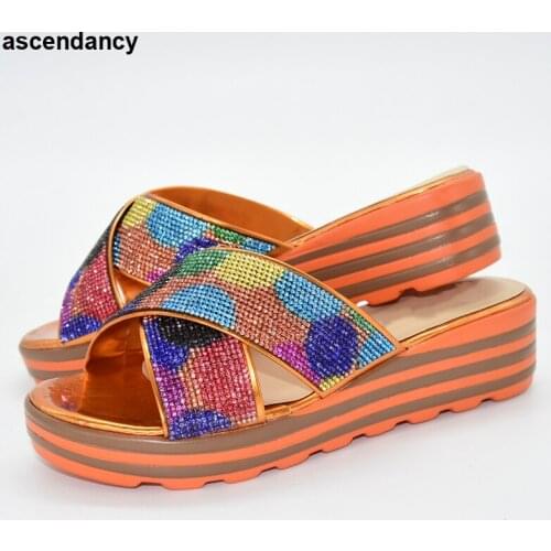 New Arrival Women Wedding Shoes Bride Italian Women Party Shoes Decorated with Rhinestone Ladies Shoes and Sandals African Shoe