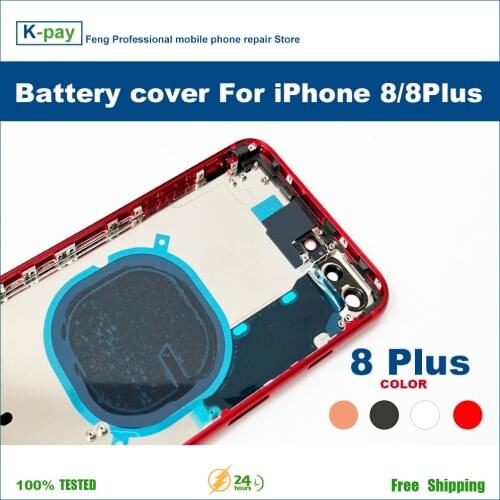 New Housing For iPhone 8 8Plus Middle Chassis Frame +Battery Back Cover + SIM Tray + Side Key Parts For iPhone 8 Plus